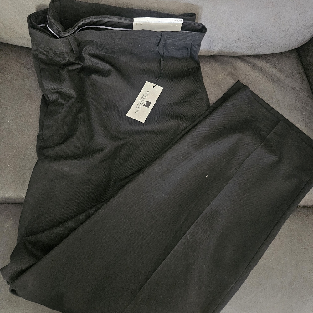 NWT Michael Strahan black trousers Size 48W×32L
